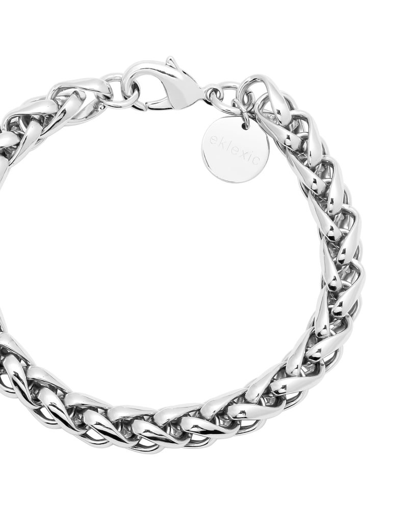 Front of a size 7" Esmé Bracelet 7" Silver in Silver by Eklexic. | dia_product_style_image_id:275353